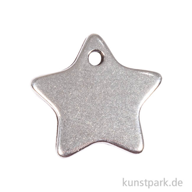 Artikelbild 1 des Artikels “Anhänger Metall - silberner Stern, 2 Stück “