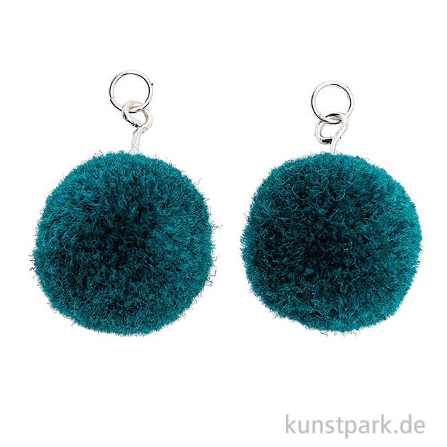 Artikelbild 1 des Artikels “Anhänger Pompons - Türkis, 2er Set “