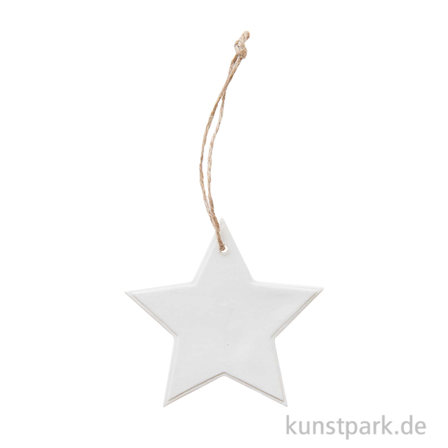Artikelbild 1 des Artikels “Anhänger Stern, Weiß, Porzellan, 10 cm “