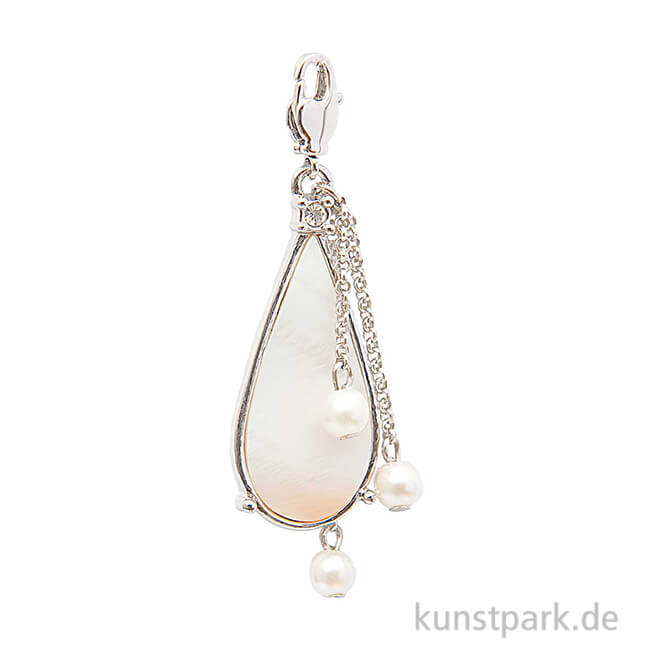 Artikelbild 1 des Artikels “Anhänger Tropfen - Perlmutt, Silber “