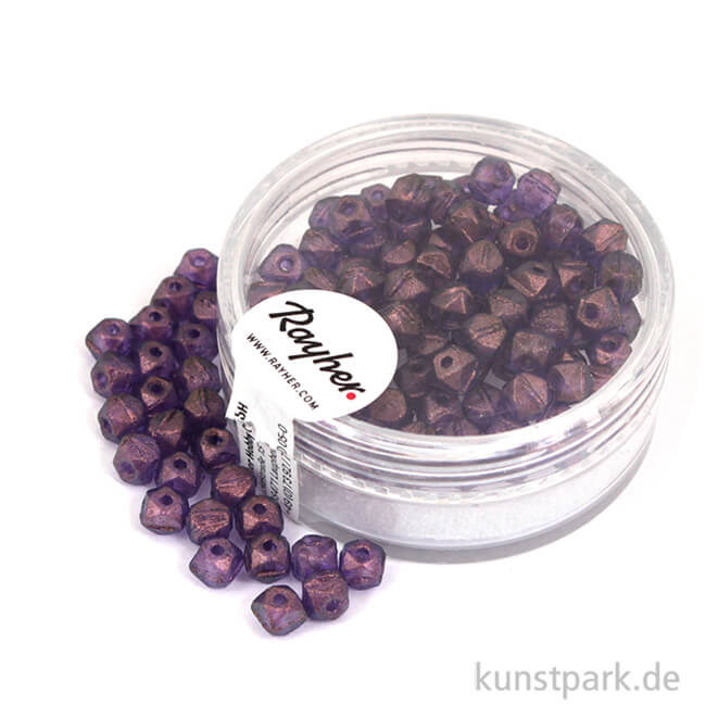 Artikelbild 1 des Artikels “Antique Rocailles - 4 mm - 120 Stück Dose | Brombeere“