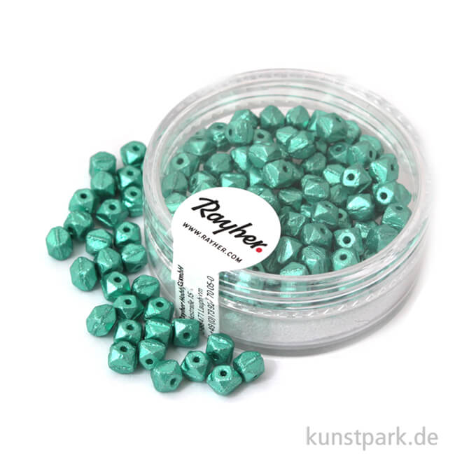 Artikelbild 1 des Artikels “Antique Rocailles - 4 mm - 120 Stück Dose | Meergrün“