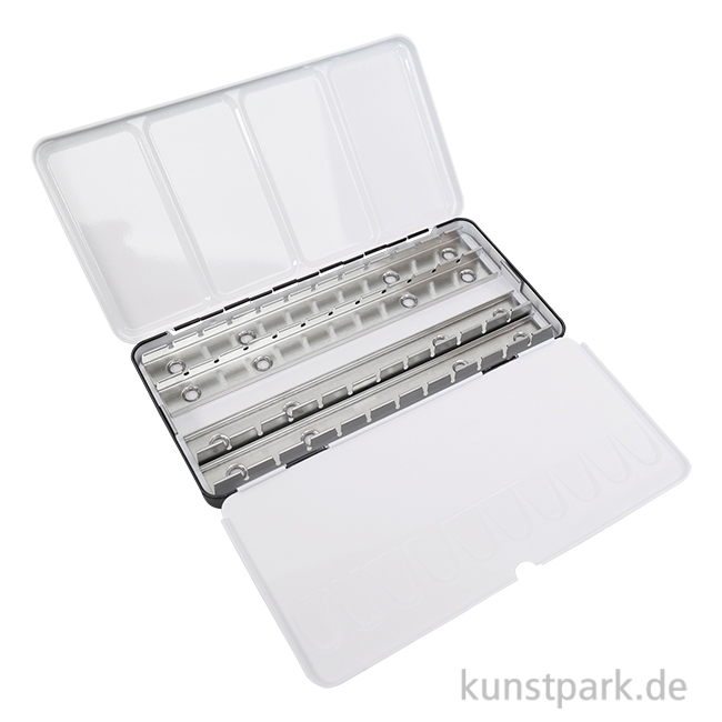 Artikelbild 1 des Artikels “Aquarell-Leerkasten aus Metall für 48 halbe oder 24 ganze Näpfe “