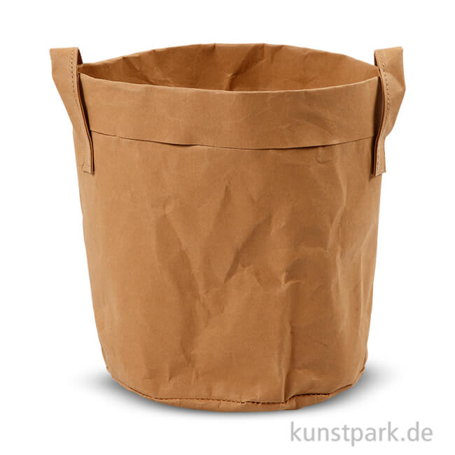 Artikelbild 1 des Artikels “Aufbewahrungsbehälter aus hellbraunem Lederimitat, 20 cm “