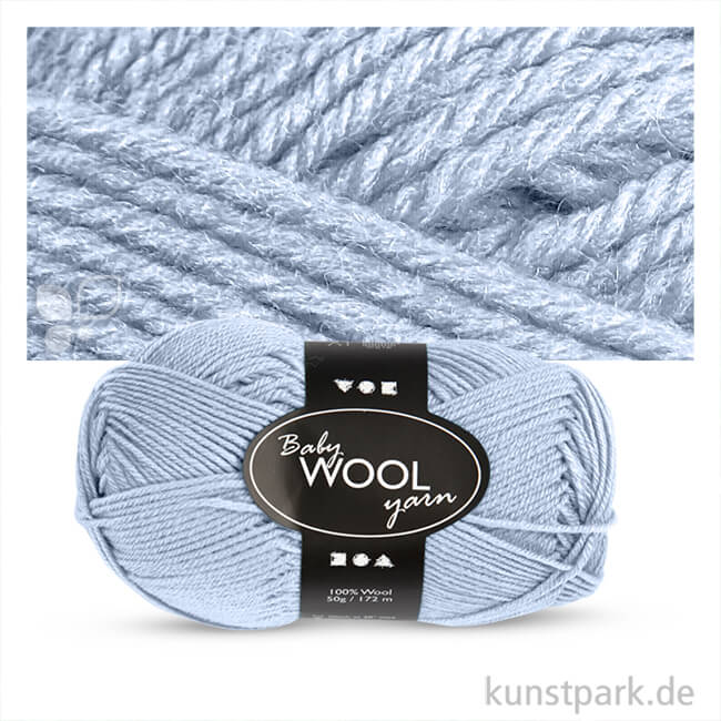 Artikelbild 1 des Artikels “Wolle 100% vom australischen Merinoschaf, extra weich - 50 g 172 m | Hellblau“