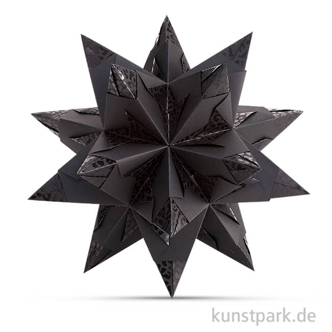 Artikelbild 1 des Artikels “Bascetta-Stern Bastelset - Elegance Wildlife Schwarz, 90g 19,5 x 19,5 cm“