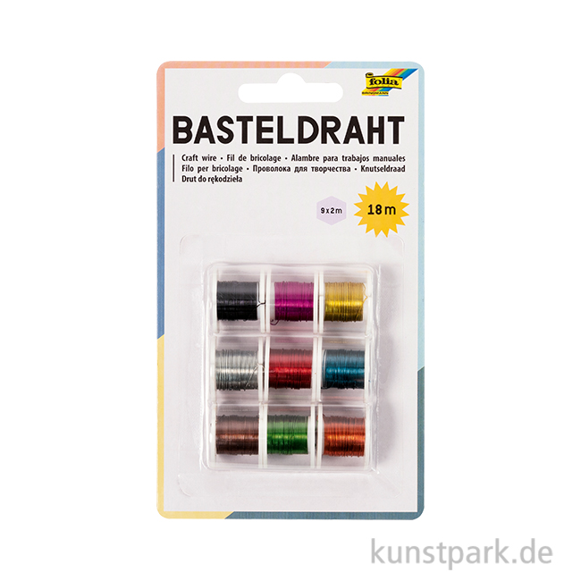 Artikelbild 1 des Artikels “Basteldraht-Set, 9x2m - farbig sortiert “