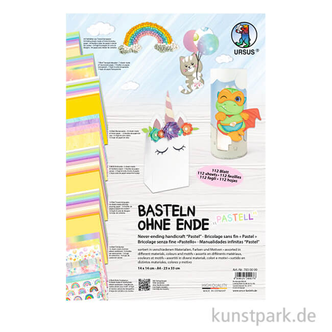 Artikelbild 1 des Artikels “Bastelpapier Set - Basteln Ohne Ende, Pastellfarben, 112-teilig “