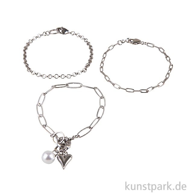 Artikelbild 1 des Artikels “Schmuck Bastelset Armbänder Click + Match, Silber “