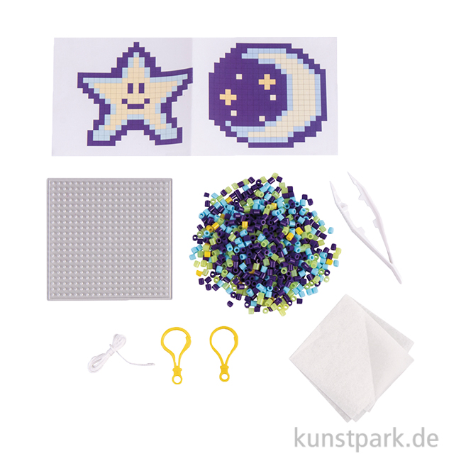 Artikelbild 1 des Artikels “Bastelset Bügelperlen, Glow in the dark, 2 Motive, Star “