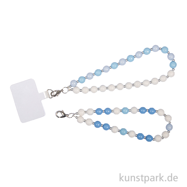 Artikelbild 1 des Artikels “Bastelset Handyketten aus Holzperlen, Hellblau “