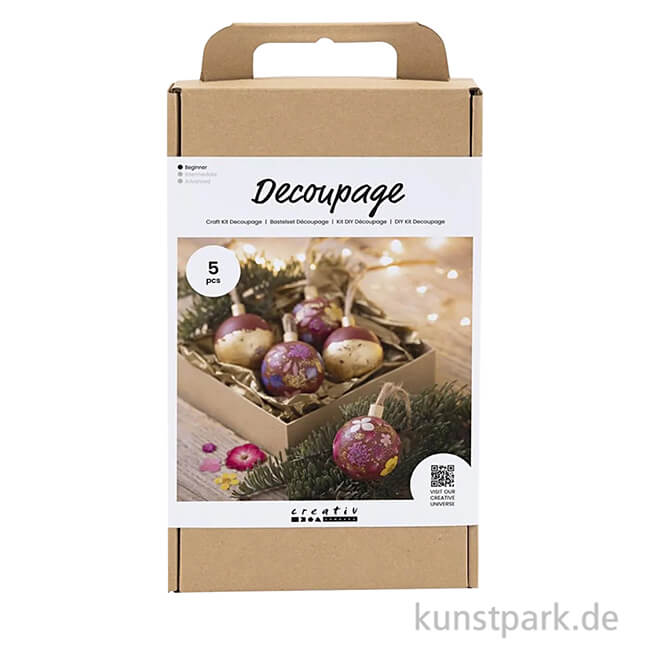 Artikelbild 1 des Artikels “Bastelset Weihnachtskugeln Decoupage “