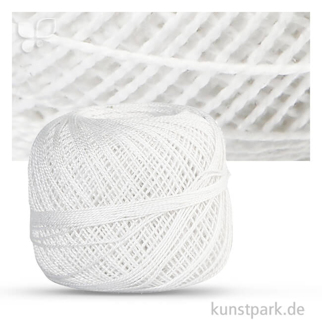Artikelbild 1 des Artikels “Baumwollgarn 125 m - 20 g Einzelfarbe | Weiß“