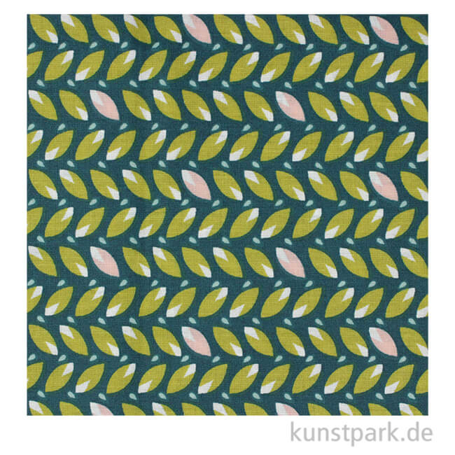 Artikelbild 1 des Artikels “Baumwollstoff - Blätter Grün - 1 m x 1,5 m “