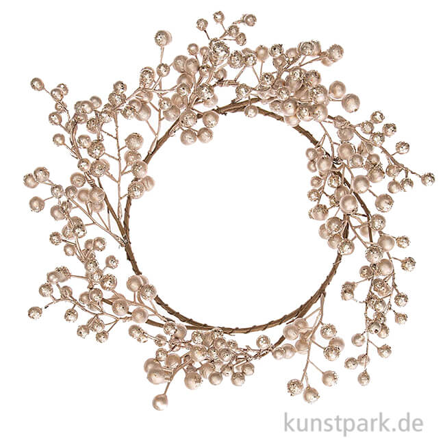 Artikelbild 1 des Artikels “Beerenkranz Gold mit Glitter, Durchmesser innen 17 cm “
