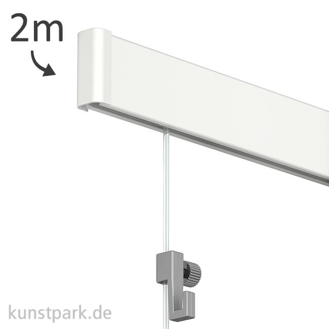 Artikelbild 1 des Artikels “Bilderschienen-System Click Rail - Set 2m, weiß mit allem Zubehör “