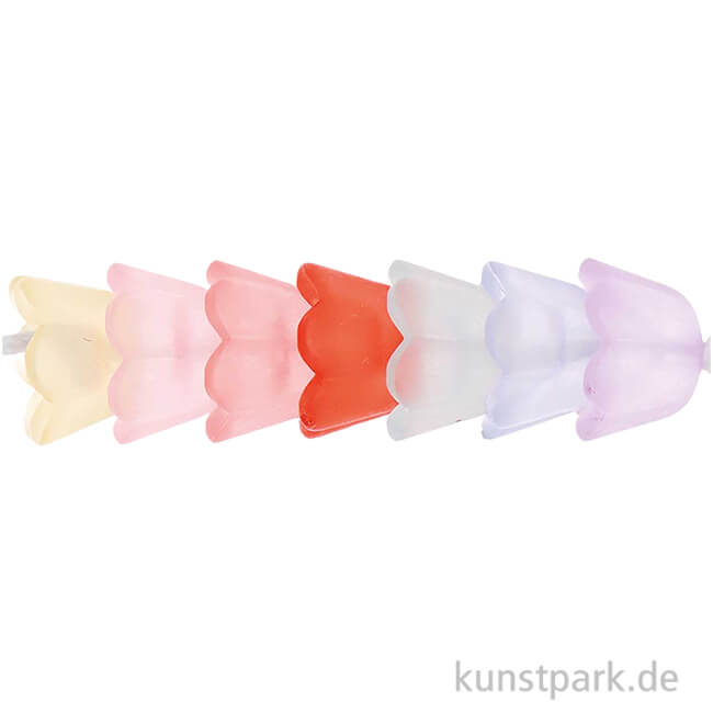 Artikelbild 1 des Artikels “Blumen Perlen Matt, Multicolor, 9x10x7 mm, 35 Stück “