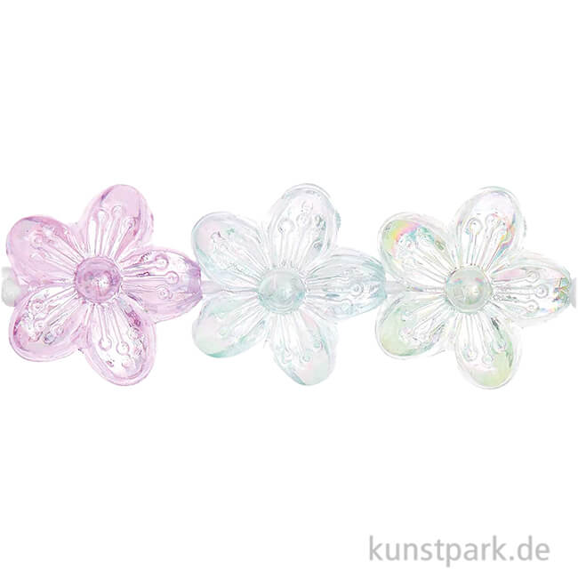 Artikelbild 1 des Artikels “Blumen Perlen, Ozean Mix, Holographisch, 15x15x7 mm, 12 Stück “