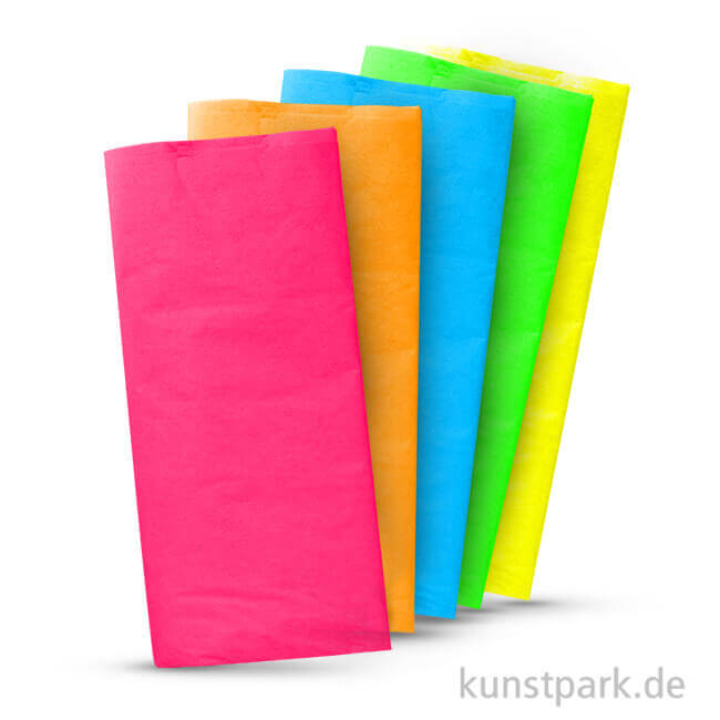 Artikelbild 1 des Artikels “Blumenseide 50x70 cm, 5 Bogen, 20g - Neonfarben “