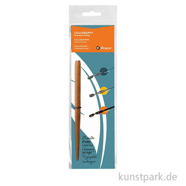 Artikelbild 1 des Artikels “Brause Federhalter Set mit 3 Kalligrafie Federn “