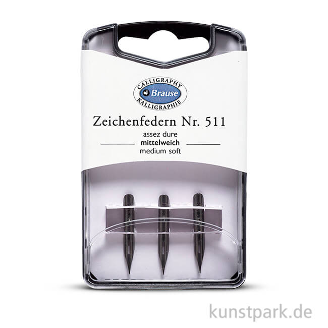 Artikelbild 1 des Artikels “BRAUSE Zeichenfeder, 3 Stück 511 - mittel hart“