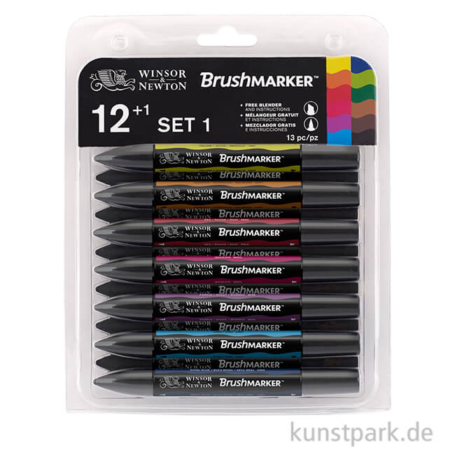 Artikelbild 1 des Artikels “Winsor & Newton Brush Marker Lebendige Töne, 12 Stifte im Set “