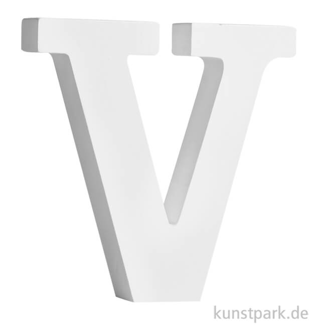 Artikelbild 1 des Artikels “Buchstaben aus MDF Holz, Weiß, Höhe 11 cm, Stärke 2 cm Einzeln | V“