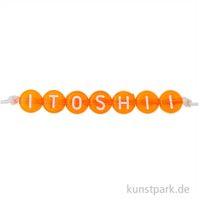 Artikelbild 1 des Artikels “Buchstaben Perlen Mix, Rund, Orange, 4 x 7 mm, 165 Stück “