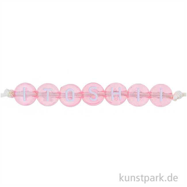 Artikelbild 1 des Artikels “Buchstaben Perlen Mix, Rund, Rosa, 4 x 7 mm, 165 Stück “