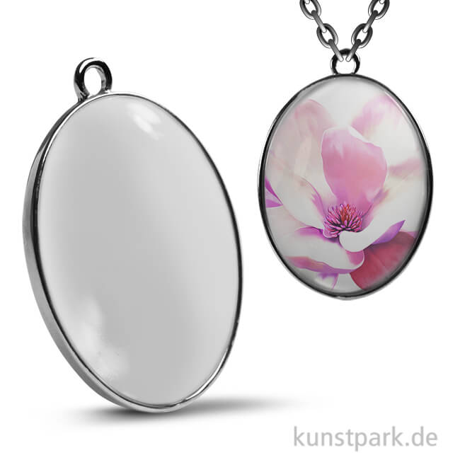 Artikelbild 1 des Artikels “Cabochon Anhänger Oval - 42x33 mm - Silber “