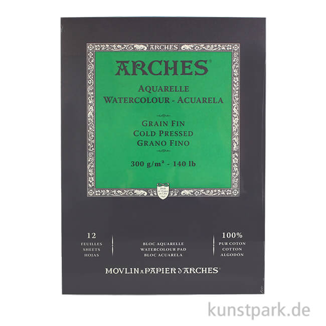 Artikelbild 1 des Artikels “ARCHES Aquarellpapier fein, 12 Blatt, 300g “