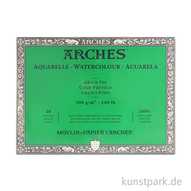 Artikelbild 1 des Artikels “ARCHES Aquarellpapier fein, 20 Blatt, 300g 31 x 41 cm“