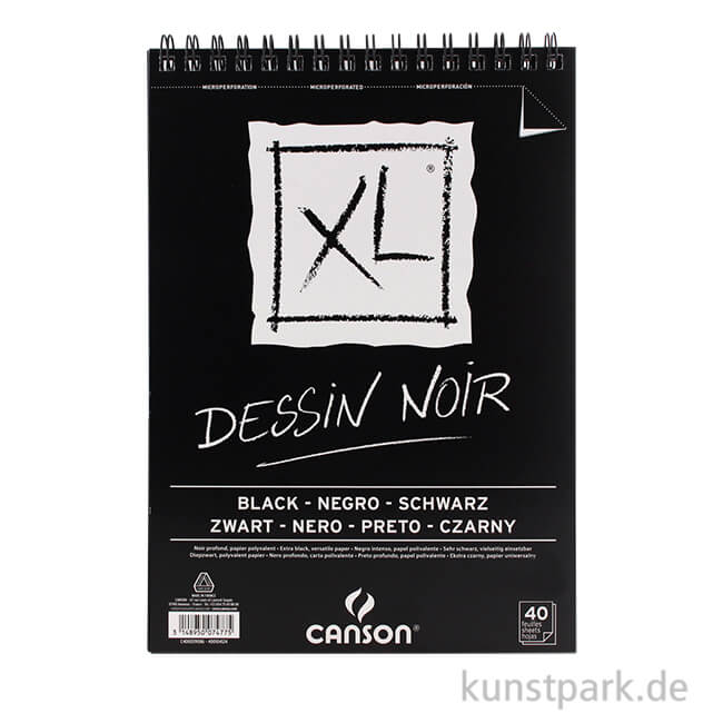 Artikelbild 1 des Artikels “Canson XL Dessin NOIR Zeichenpapier, 40 Blatt, 150g DIN A3“