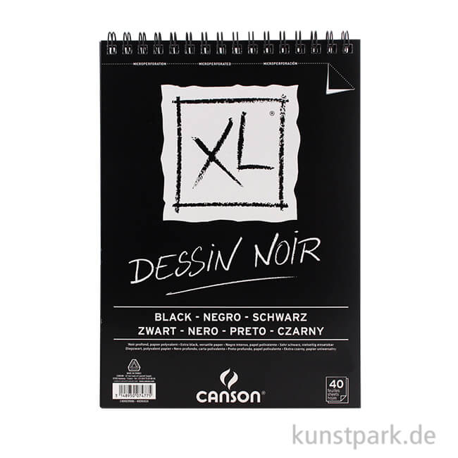 Artikelbild 1 des Artikels “Canson XL Dessin NOIR Zeichenpapier, 40 Blatt, 150g DIN A4“