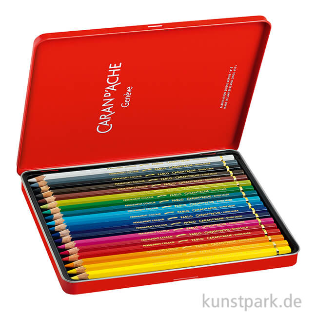 Artikelbild 1 des Artikels “Caran d'Ache Pablo Farbstifte Metalletui mit 18 Farben “