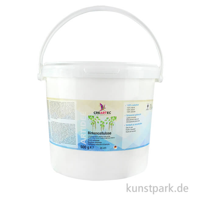 Artikelbild 1 des Artikels “Cellulose mittellang - weiße Birkefasern, 500 g “