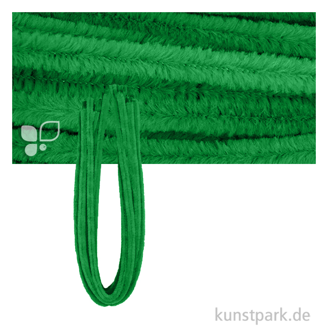 Artikelbild 1 des Artikels “Chenilledraht Pfeifenputzer, Länge 50 cm, Stärke 9 mm, 10 Stück Farbe | Grün“