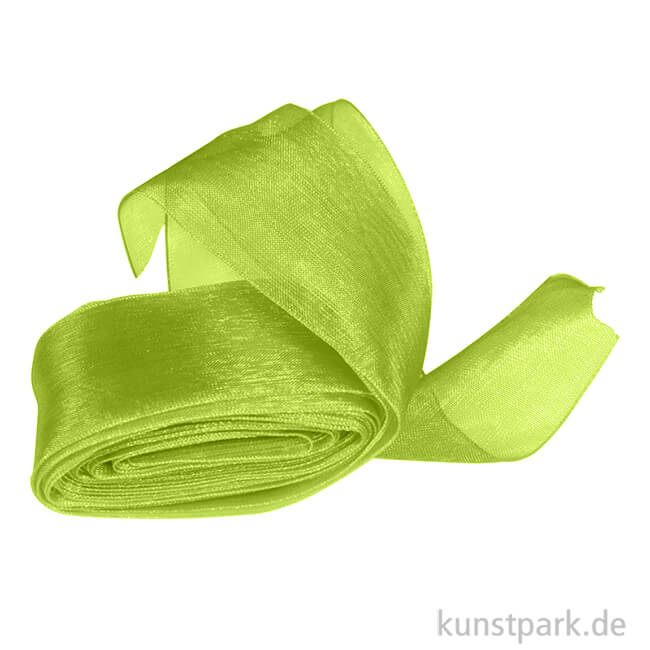 Artikelbild 1 des Artikels “Chiffonband 40 mm Breite, 5 m Länge Einzelfarbe | Hellgrün“