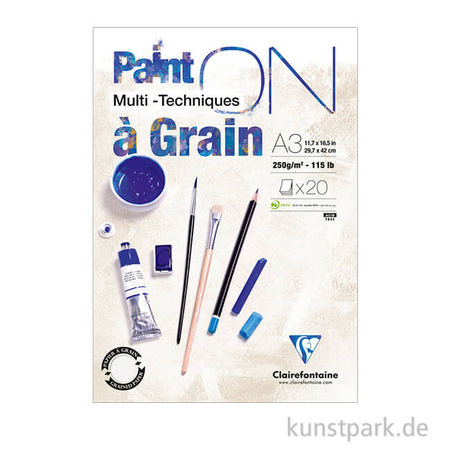 Artikelbild 1 des Artikels “Clairefontaine Paint'ON Papier à Grain, Rau, 250 g “