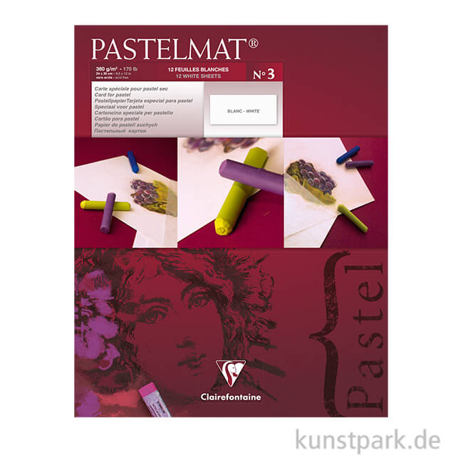 Artikelbild 1 des Artikels “Clairefontaine Pastelmat - Weiß, 24 x 30 cm “