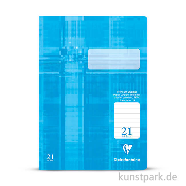 Artikelbild 1 des Artikels “Clairefontaine Schulheft DIN A4, 16 Blatt, 90g, Lin. 21, liniert ohne Rand “