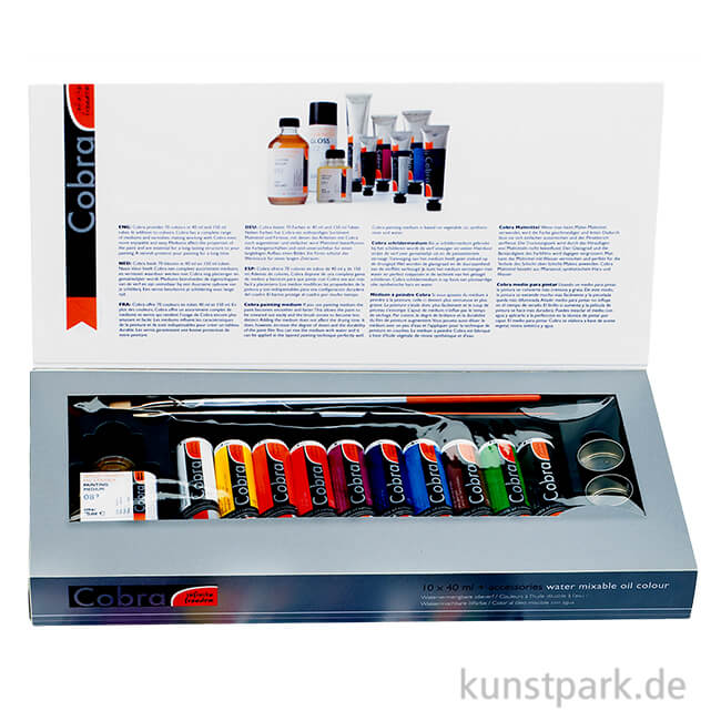 Artikelbild 1 des Artikels “Talens COBRA wassermischbare Ölfarbe Geschenkset 10x40 ml “