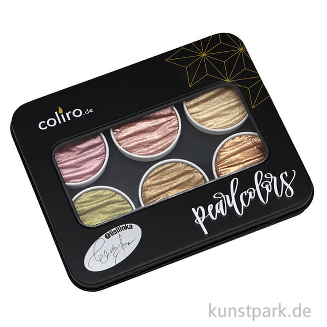 Artikelbild 1 des Artikels “COLIRO Pearl Colors - 6 Perlglanzfarben im Metallkasten, Lisi “