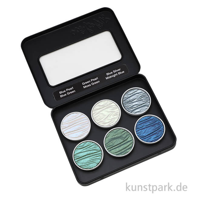 Artikelbild 1 des Artikels “COLIRO Pearl Colors - 6 Perlglanzfarben im Metallkasten, Ocean “