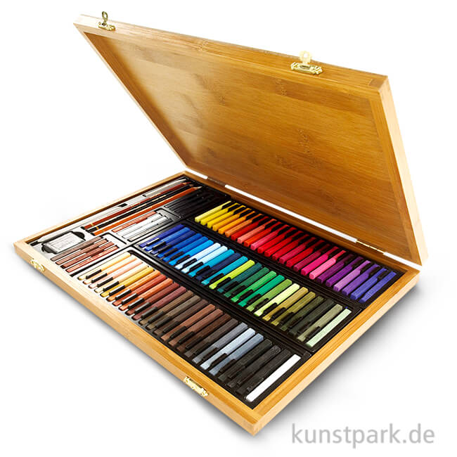 Artikelbild 1 des Artikels “Conte Carres-Kreiden - 84er Sortiment im Bambuskasten “