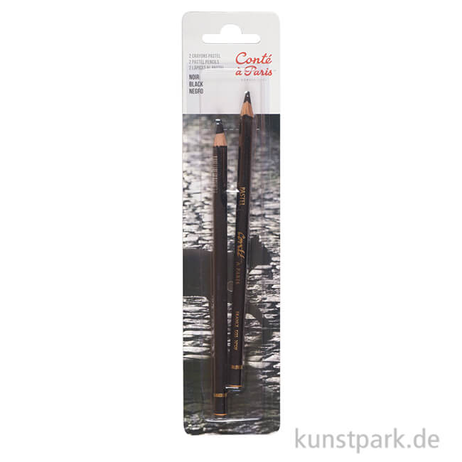 Artikelbild 1 des Artikels “Conte Pastellstifte - 2 schwarze Stifte im Blister “