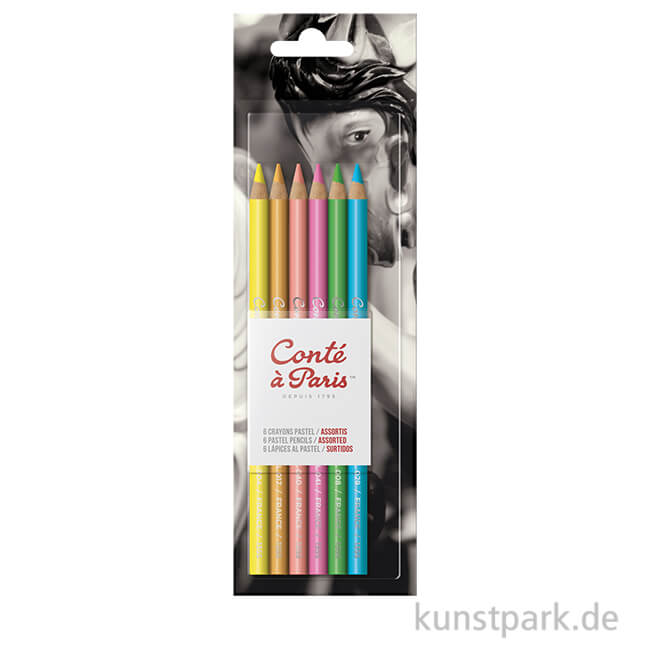 Artikelbild 1 des Artikels “Conte Pastellstifte - 6 leuchtende Töne im Blister “