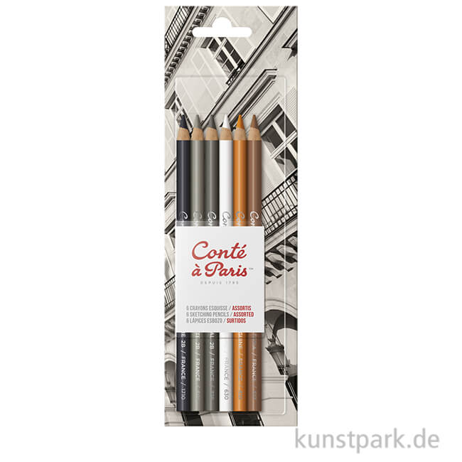Artikelbild 1 des Artikels “Conte Skizzenstifte 6 Stück sortiert im Blister “