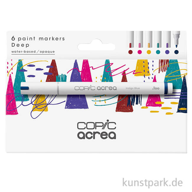 Artikelbild 1 des Artikels “COPIC acrea Paint Marker Set, Deep, 6 Stück “