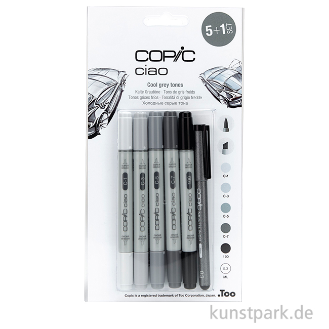 Artikelbild 1 des Artikels “COPIC ciao Set 5+1 - Grautöne “